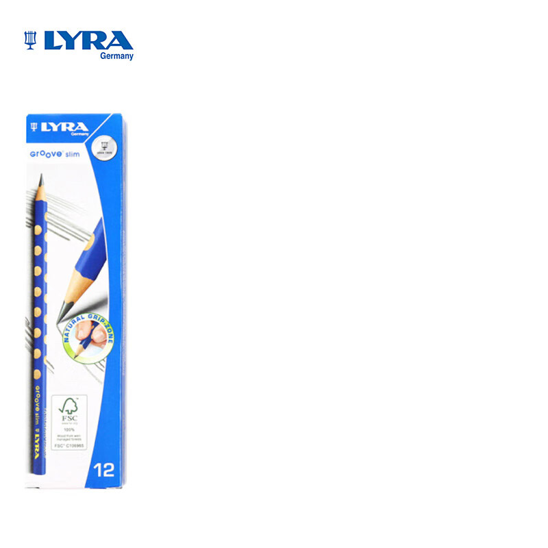 LYRA洞洞2H铅笔三角形铅笔12支盒装1760112（盒）