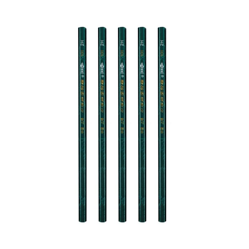 中华101-2H素描绘图铅笔绿杆12支/盒(盒)