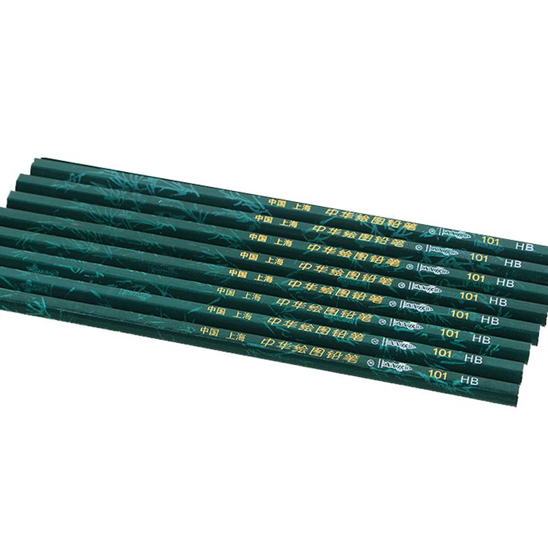 中华101-HB素描绘图铅笔绿杆12支/盒（单位：盒）（宁夏中铝专供）