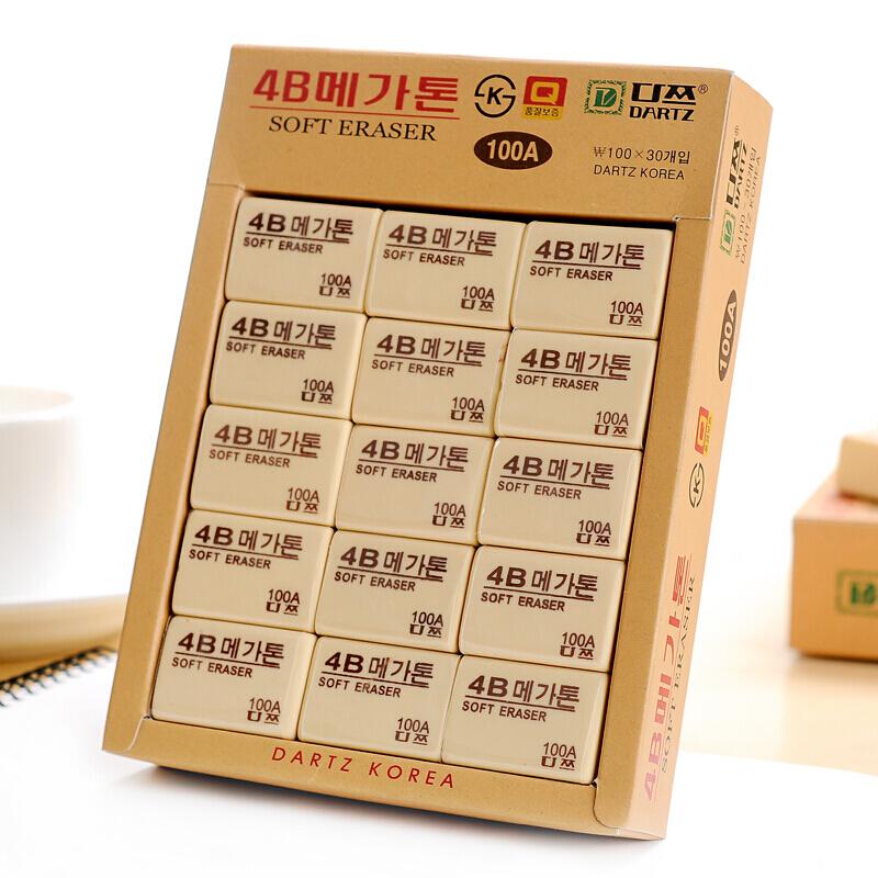 南韩4B橡皮擦30块/盒(盒)