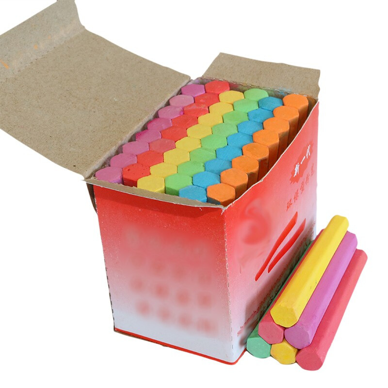 小质ZI粉笔彩色48支/1盒（盒）