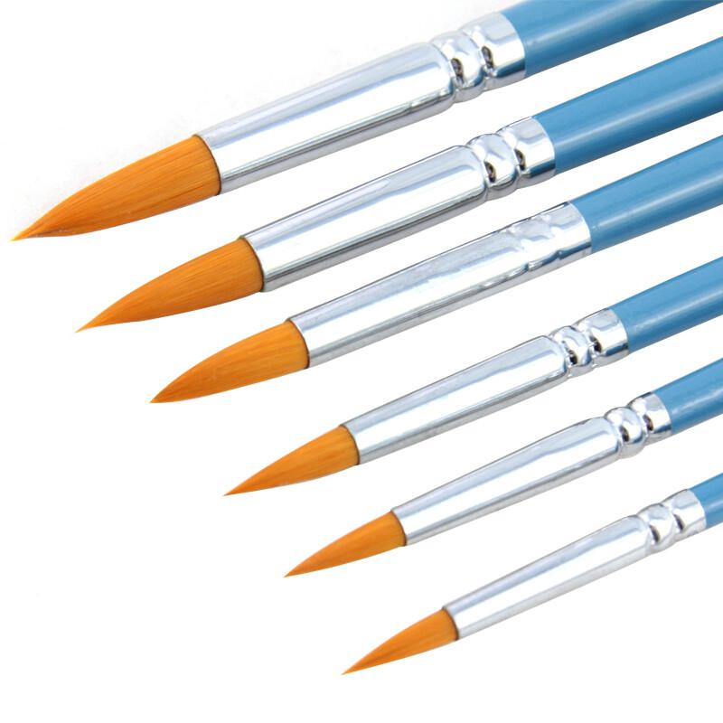 芬尚 尼龙水彩笔 勾线笔丙烯画笔hb1704（1-6）6支装（单位：组）