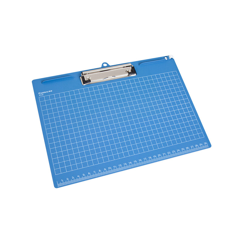 齐心 书写板夹横式 A725 A4 横式蓝色单个（个）