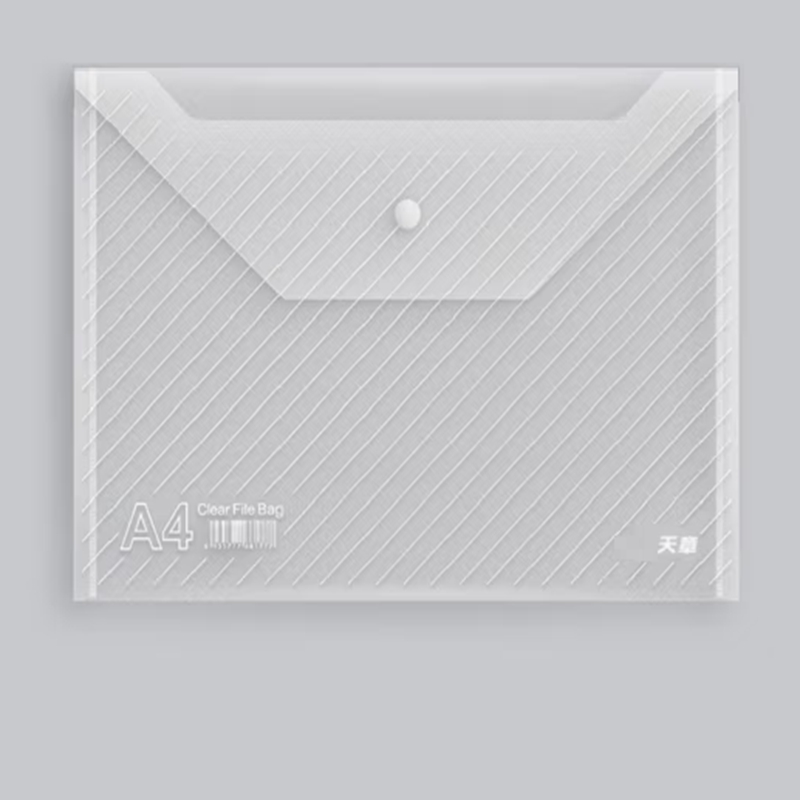 天章（TANGO）T19636 暗扣文件袋白色透明(个)