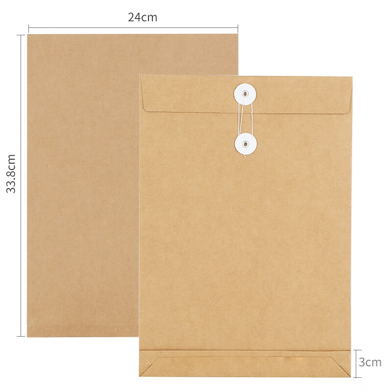 优必利 A4高品质纯浆牛皮纸档案袋 侧宽3cm (单位:个)