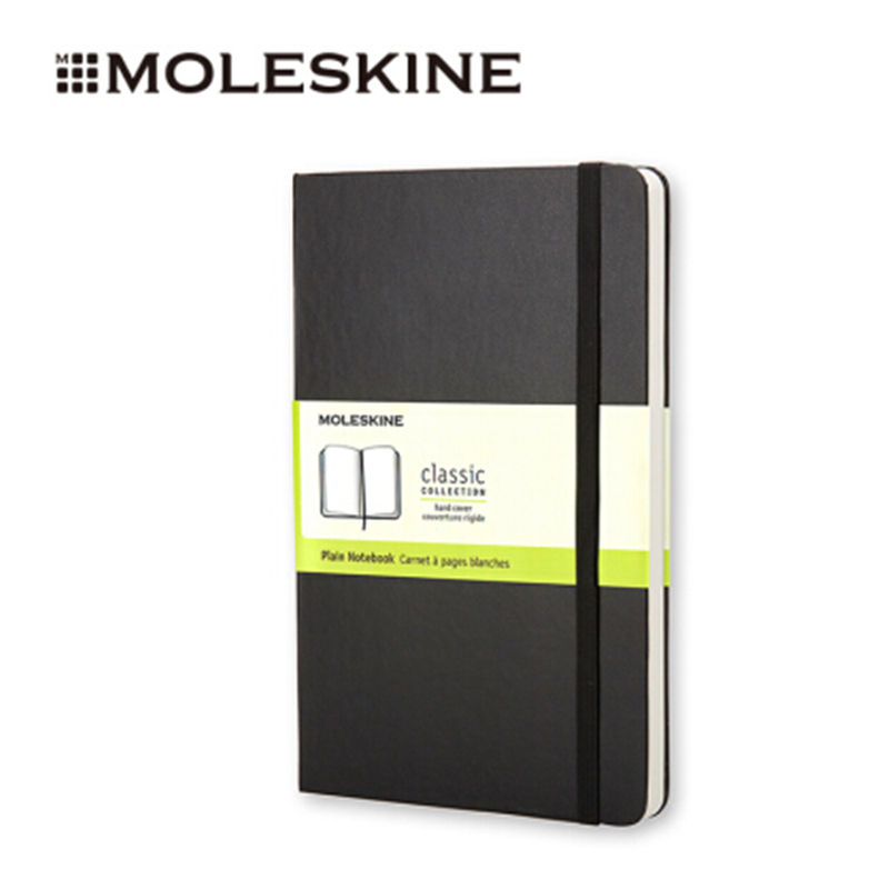 MOLESKINE 经典商务笔记本 硬面大型纯白手账黑色1146（单位：本）