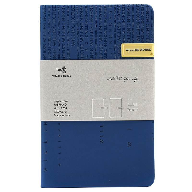 WillingHorse商务密码系列8GU盘扣网格本蓝色A5（单位：本）