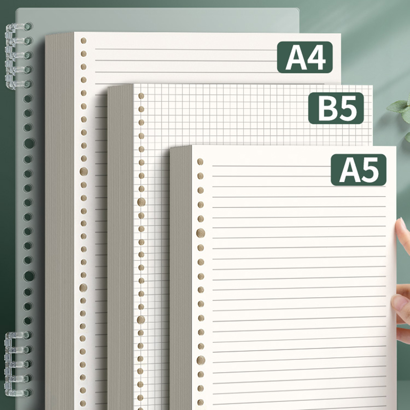 绿文笔记本替芯活页纸A4横线内芯5本300张（单位：件）