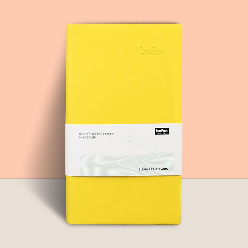 得印(befon) 9862   A6 100页/本 平纹平装 PU皮面 笔记本 (计价单位：本) 黄色