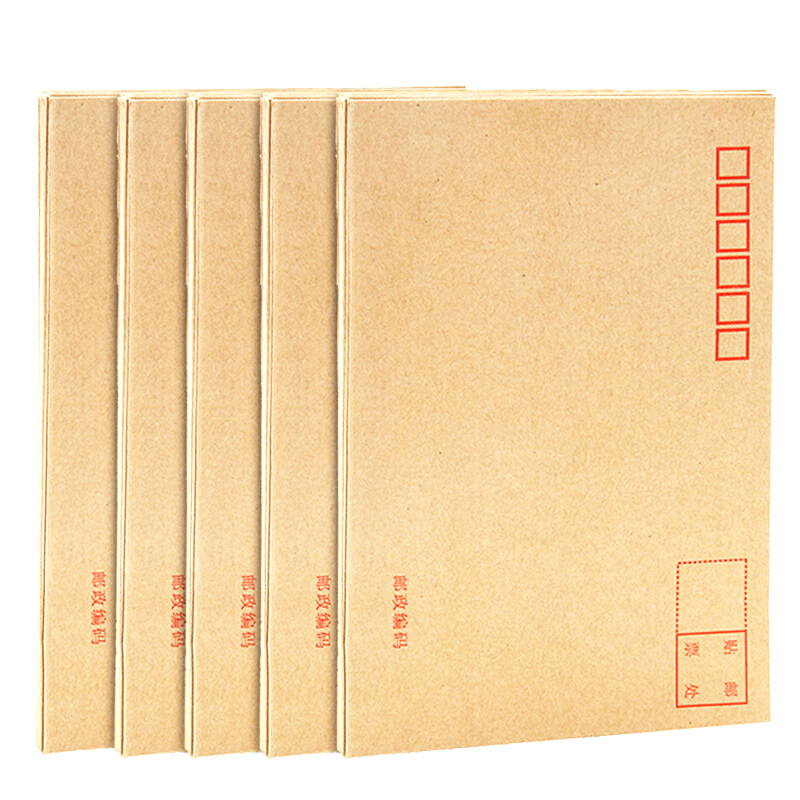 广博EN-1 3#牛皮纸普通信封80g，20只/包，5包/袋(单位：袋)米黄色