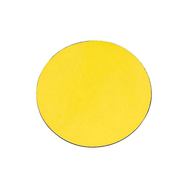 得力达 圆形磁贴圆点黑板白板教学教具磁力贴片 直径3cm 黄色  100个/包（单位：包）JL