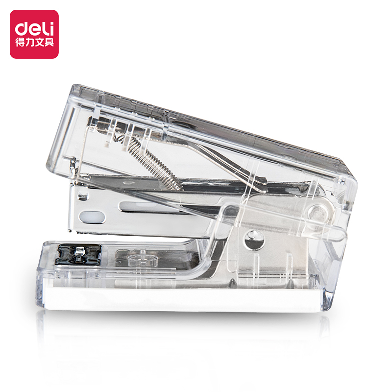 纽赛NS083F透明迷你订书机(透明)(1订书机+1盒钉/盒)
