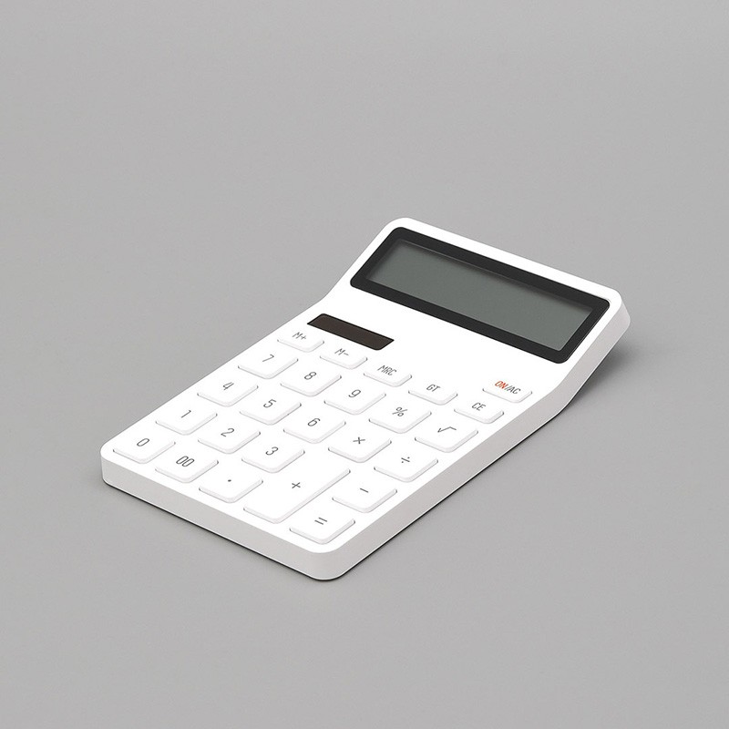 小米有品KACO LEMO 乐迈桌面计算器学生用品办公用品12位数宽屏显示器计算器 1/盒 白色（台）