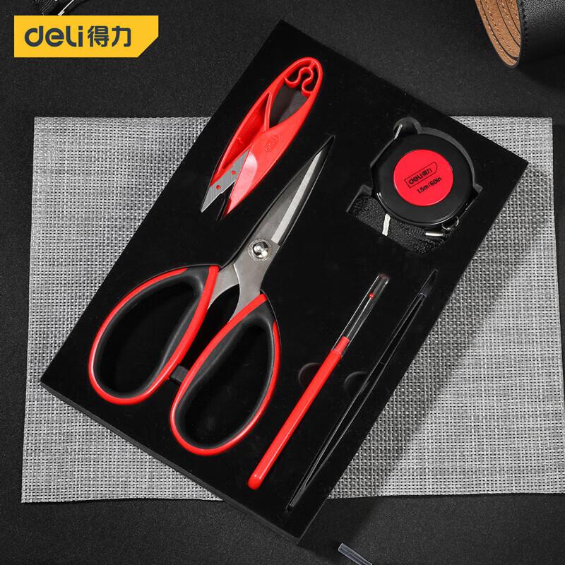 得力工具 DL358105裁缝工具五件套 红(单位：套)