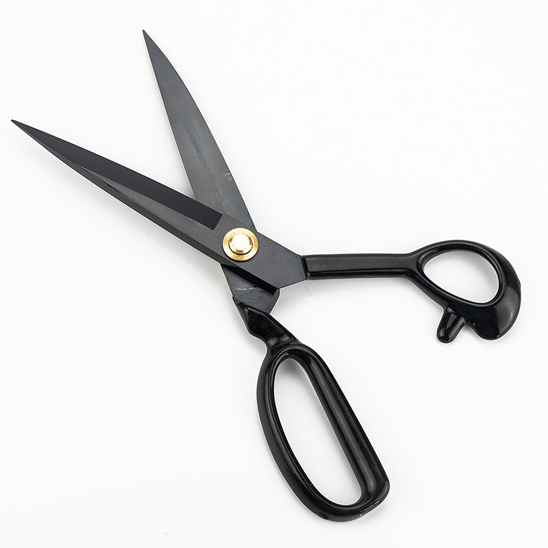 海斯迪克 裁缝剪刀缝纫裁布服装剪皮革剪 裁缝剪10英寸（黑色）（单位：把）