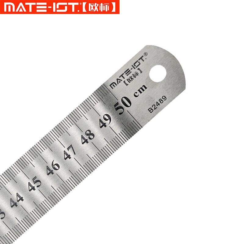 欧标(MATE-1ST) B2486 15cm 不锈钢 直尺 12.00 把/盒 (计价单位：盒) 金属色