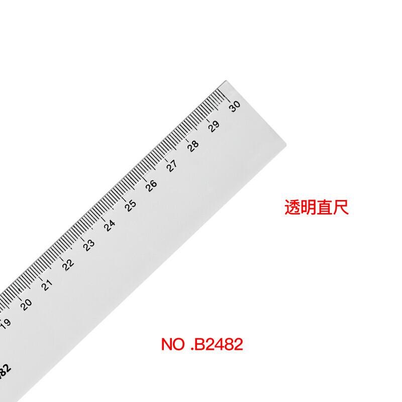 欧标(MATE-1ST) B2482 30cm 塑料 直尺 (计价单位：把) 透明