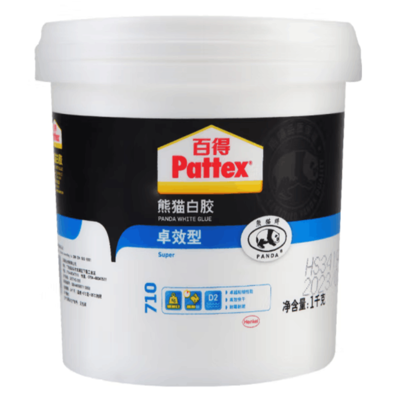 百得（Pattex）熊猫白胶 白乳胶手工DIY胶水 胶强力 卓效型710 1kg