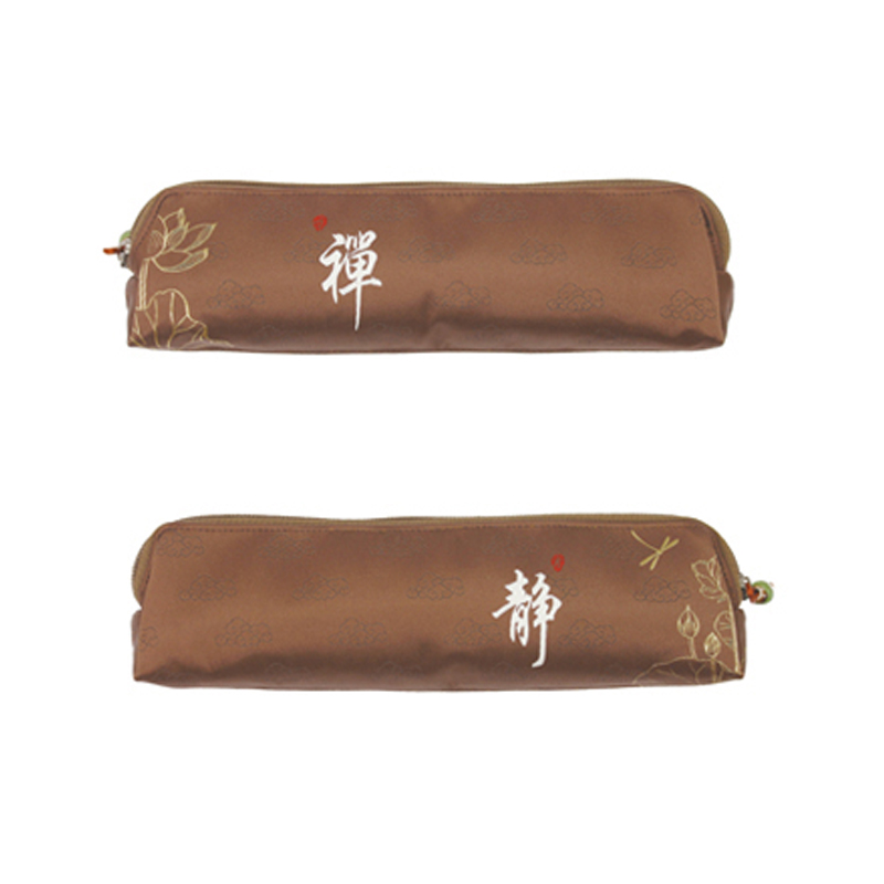 国产佛系禅意笔袋18.5*5.5*4cm(单位：个)混色