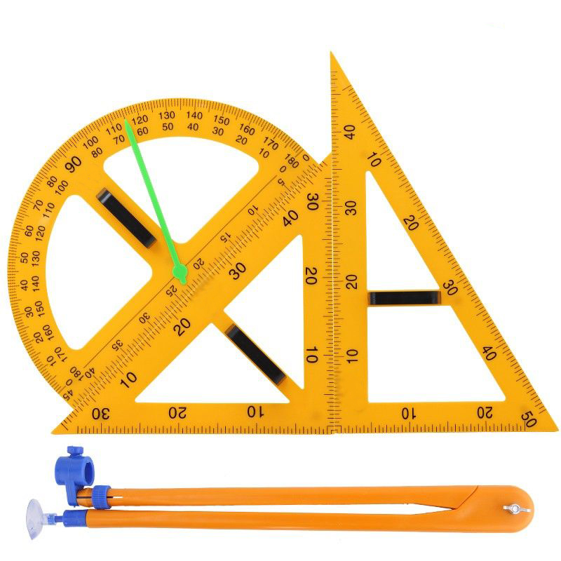 国产	磁性三角尺教具套装（圆规+量角器+三角尺*2）（套）