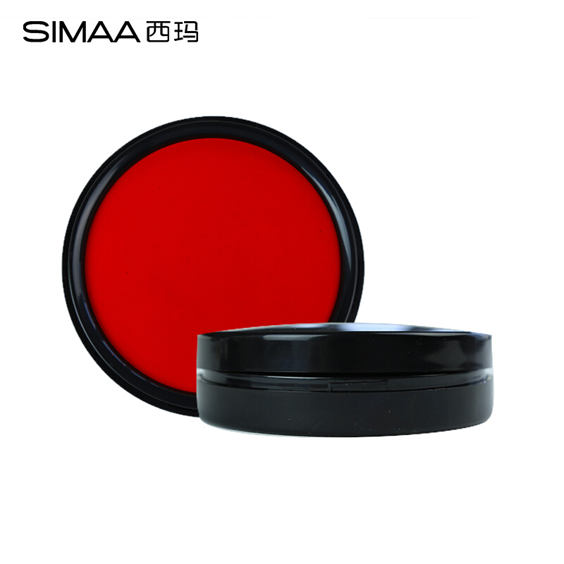 西玛（SIMAA) φ80mm朱肉印台 红色 （单位：个）