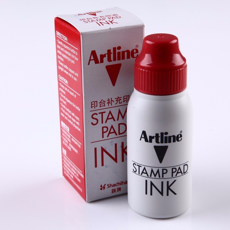 旗牌Artline办公印台补充印油50ml ESA-2N 红色（瓶）