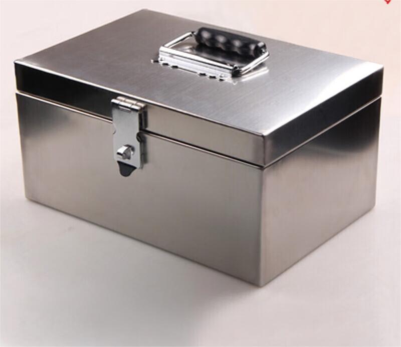 博采BOUSSAC30*20*15CM单挂不锈钢手提带锁印章盒保管箱(单位：个)