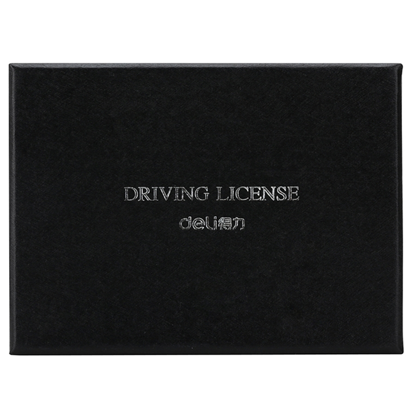 得力7622驾驶证套 会展证/证件卡/卡套(黑)