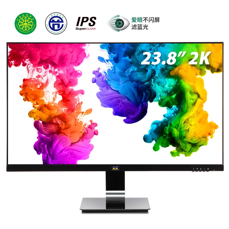 优派 23.8英寸IPS显示器 2K分辨率 爱眼不闪办公设计24吋显示器2k HDMI+DP显示器VX2478-smhd-2（台）