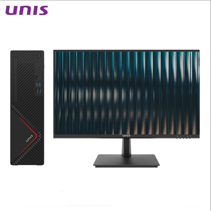 紫光（UNIS）UltiDesk 300s 商用台式机 i5-11500H集成显卡 16GB内存+512GB SSD 配23.8英寸显示器（计价单位：套）改配