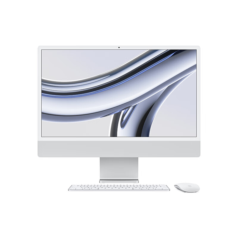 Apple/苹果2023款 iMac 24英寸银色 4.5K屏M3(8+8核)16G 512G一体式电脑Z1950008N【定制】（台）单电脑