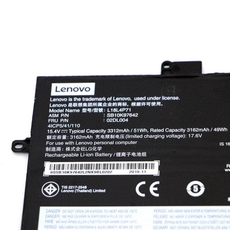 联想L18M4P72  笔记本内置电池 51WH（个）
