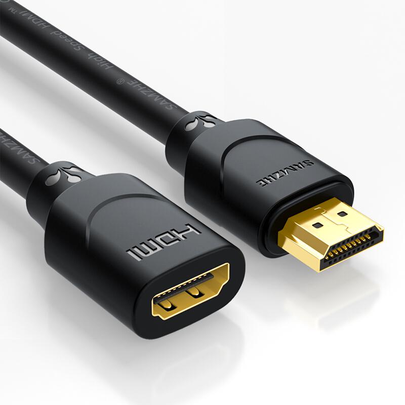 山泽15MN9 HDMI延长线支持4K数据线1.5米 黑色(根)