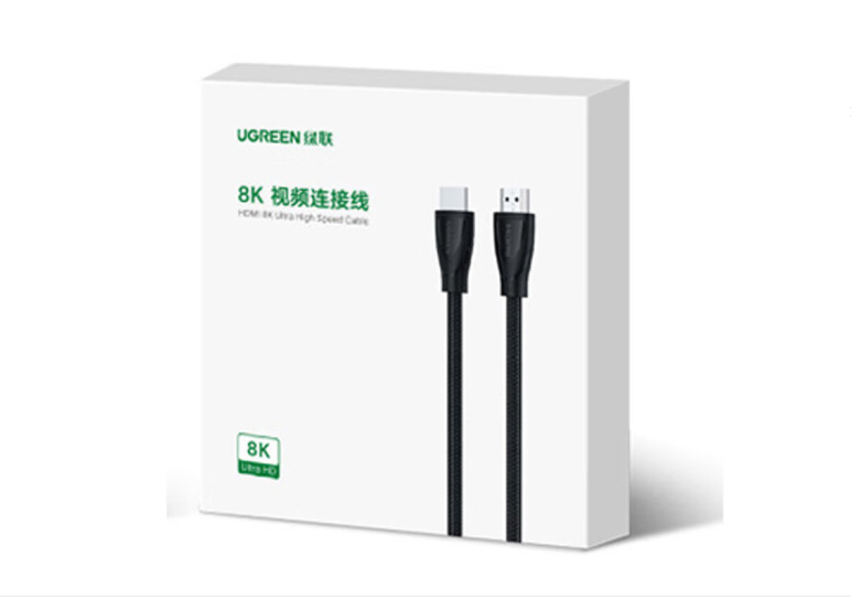 绿联 HDMI线2.1版 8K60Hz 4K120Hz 高清视频连接线0.5米 连接器 40300 HD140\黑色（单位：条）