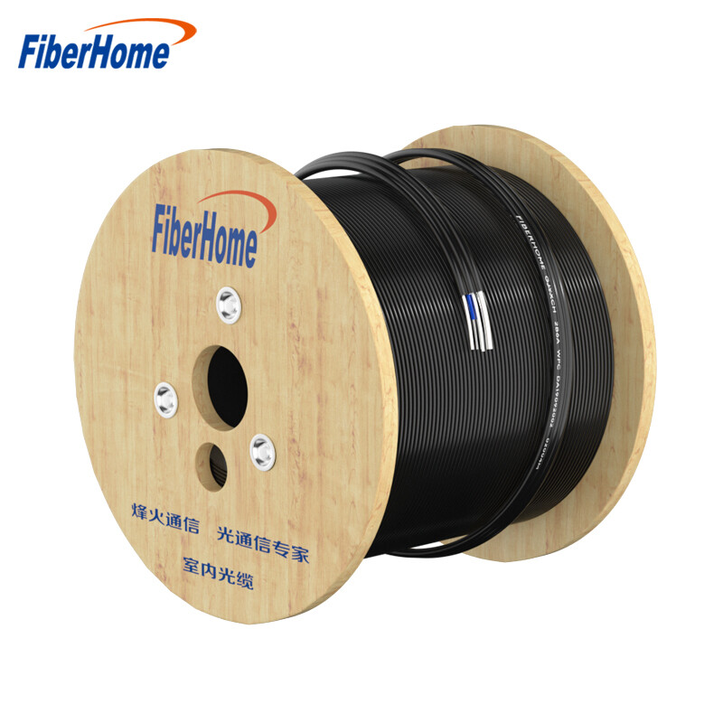 烽火（FiberHome) GJXH-2 室内金属蝶形缆单模2芯2钢丝 100米（单位：捆）
