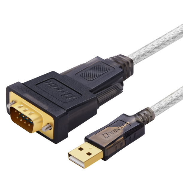 帝特 DT5002A usb转9针RS232串口线 USB转串口（公口）黑色 0.5M（单位：根）