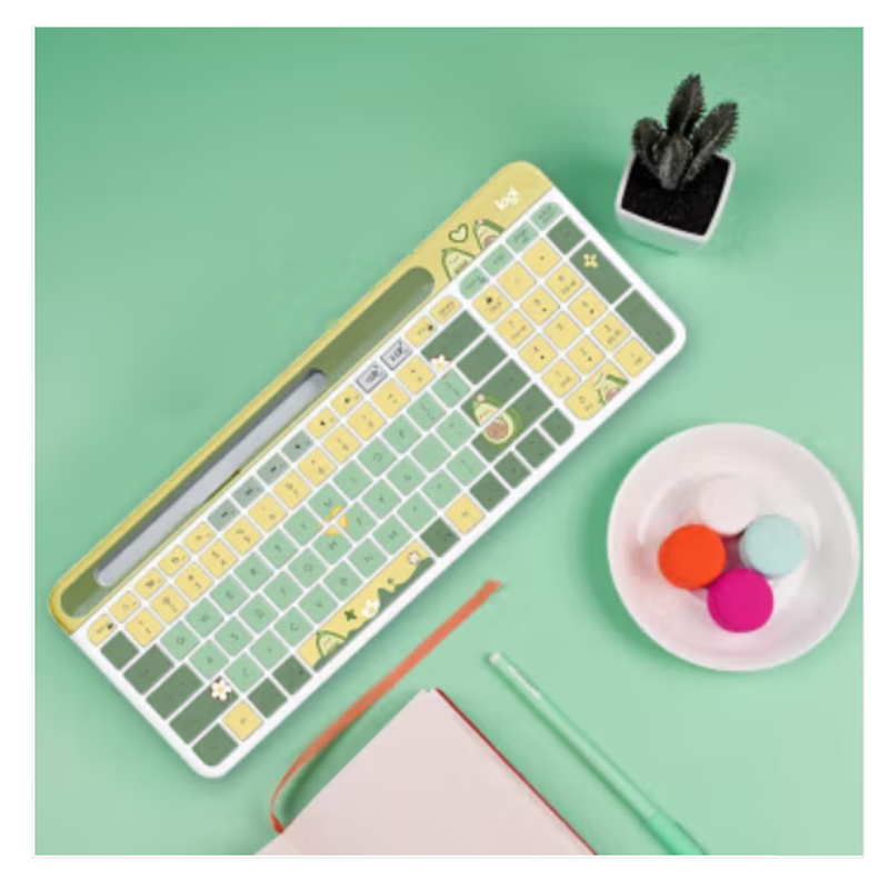 全品屋键盘贴纸适用于罗技K580【牛油果果贴纸】（单位：个）
