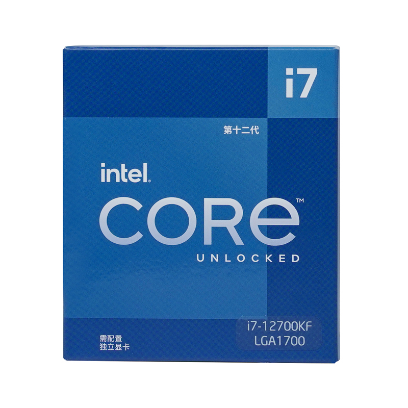 英特尔酷睿 i7-12700KF 台式机CPU处理器 12核20线程（个）
