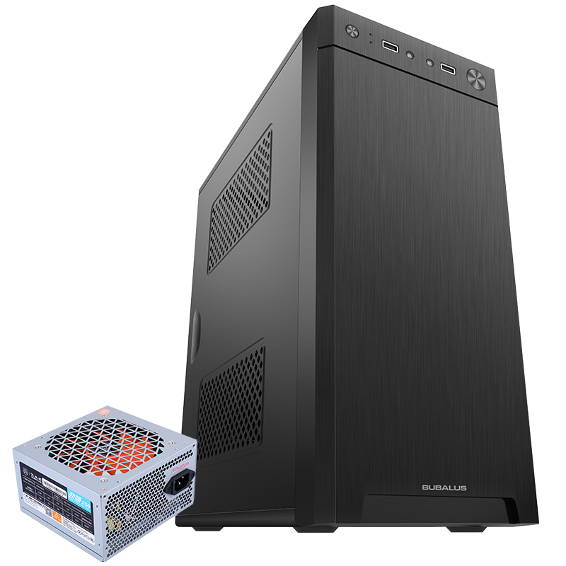 大水牛（BUBALUS）商智U2+劲强250W 台式主机电脑机箱电源商务家用办公套装（支持M-ATX主板/支持背线）(台)