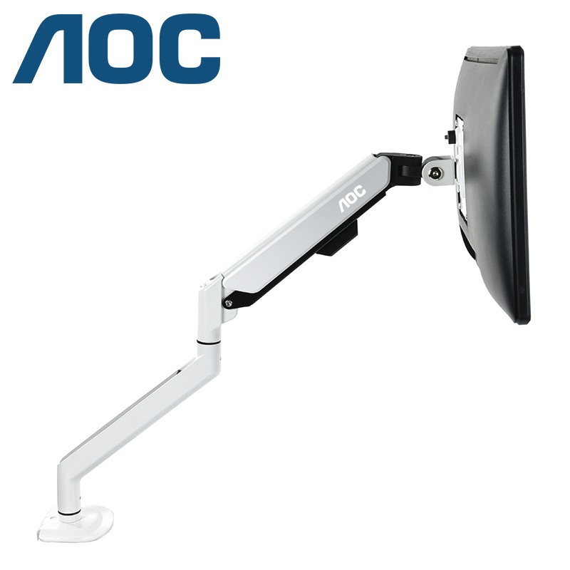 AOC 白色单屏(SWX01)显示器支架/自由悬停/桌面夹持/孔状安装/360°旋转(个)