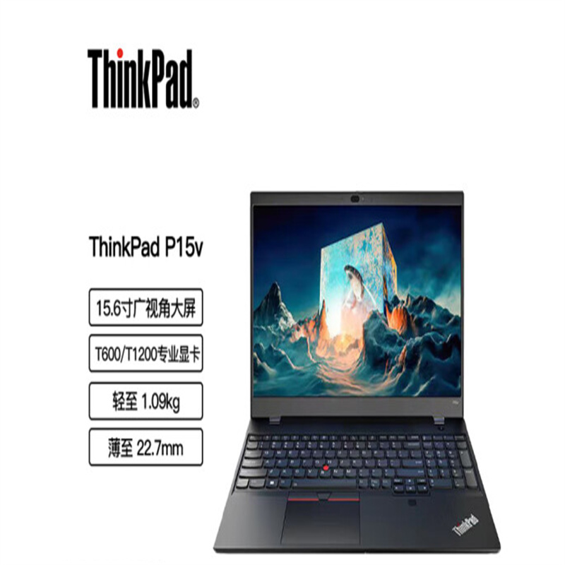 联想（Lenovo）ThinkPad P15v 15.6英寸专业创意设计本 移动图形工作站 工程师平面设计绘图/短视频剪辑/游戏电脑 09CD 12代i7/16G/512G/T600 (单位：台)