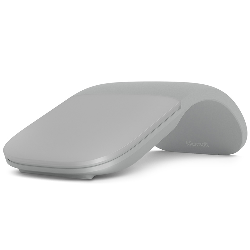 微软 Surface Arc 弯折蓝牙无线鼠标 亮铂金 弯折鼠标启动/关闭 多指触控手势 电池供电 多设备兼容(个)