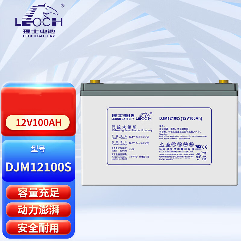 LEOCH理士DJM12100S阀控式电源12V100AH适用于UPS不间断电源、EPS电源（个）