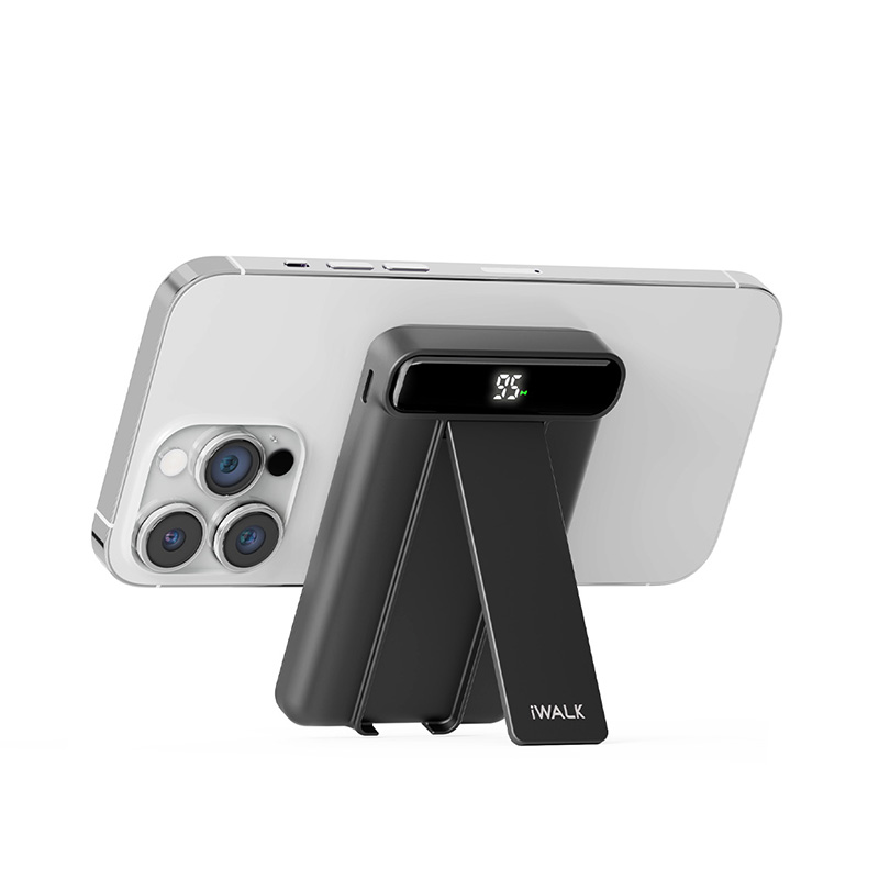 爱沃可（iWALK）MXB003 磁吸无线充电宝自带支架适用iPhone黑色
