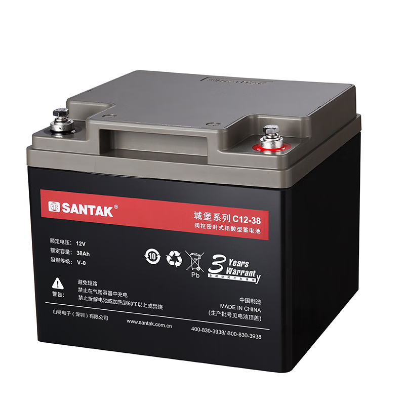 山特（SANTAK）C12-38 山特UPS电源电池免维护铅酸蓄电池（单位：块）