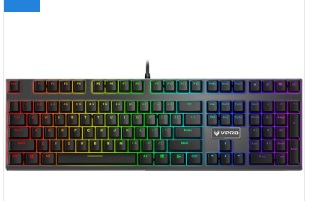 雷柏 RAPOO V700RGB合金版 机械键盘 青轴 黑色（单位：个）