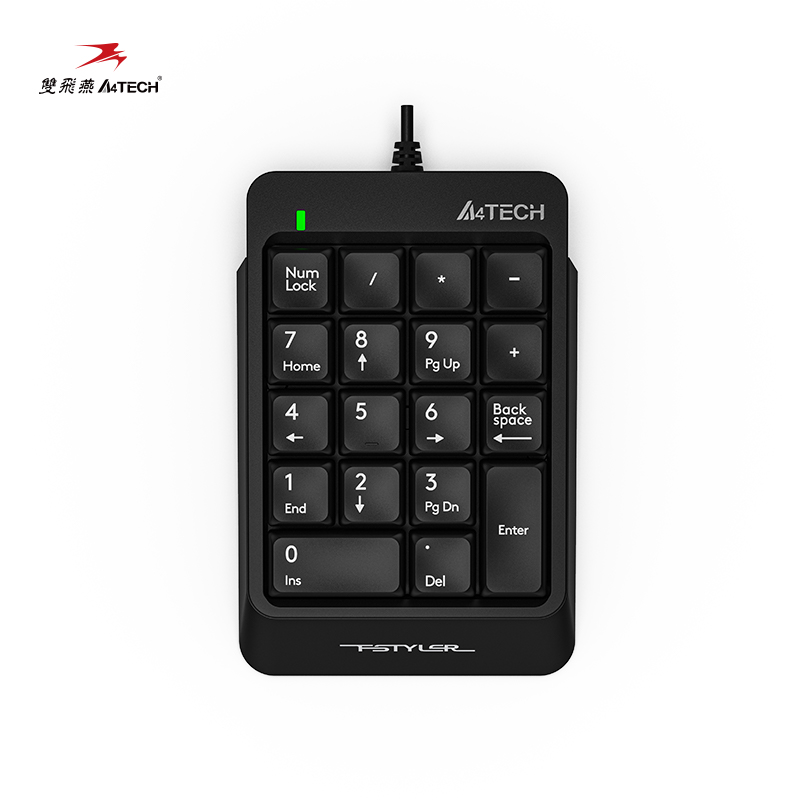 双飞燕FK13P有线数字小键盘USB接口黑色（个）