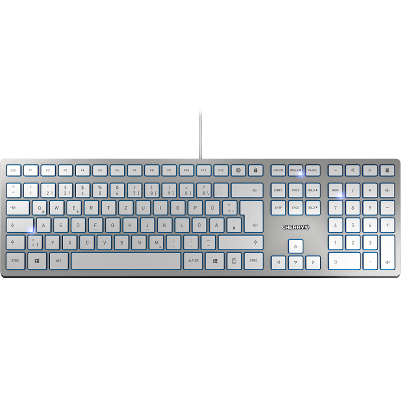 樱桃KC6000 SLIM超薄有线键盘 银色（个）
