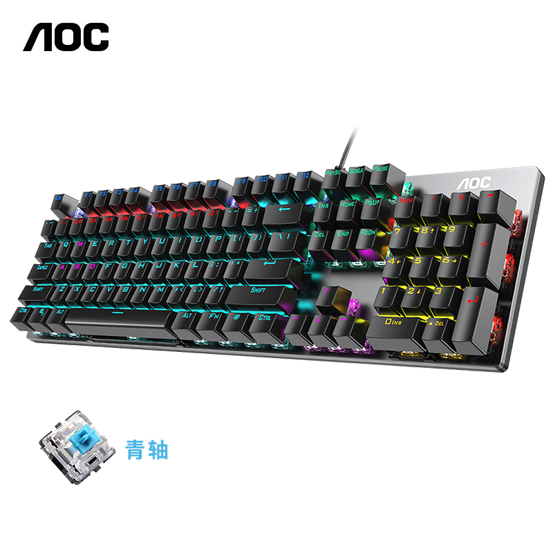 AOC GK410机械键盘 黑色 青轴（单位：个）