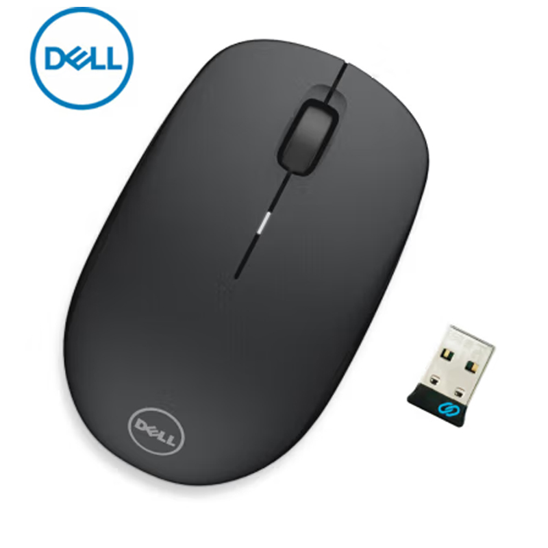 戴尔（DELL） 无线鼠标 人体工学办公鼠标 笔记本电脑台式机USB无限轻音无线外设 WM126黑色（单位：个）